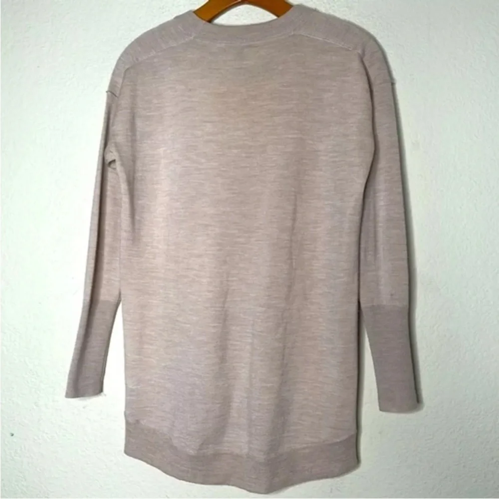 J. Crew Merino Wool High Low Hem Oversized Tunic‎ Sweater High Low Beige Size XS